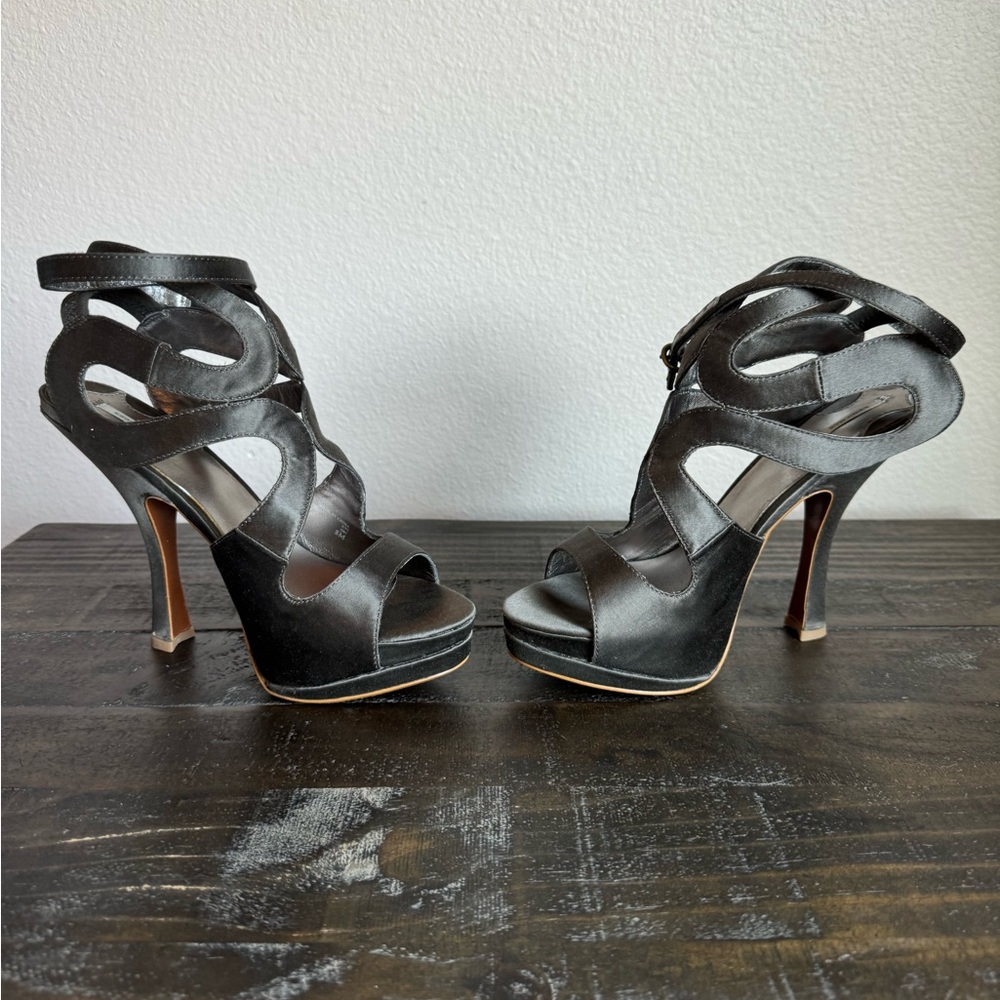 Leon Max Satin Heels - Size 8